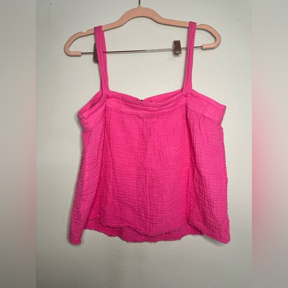 Michael Stars NWT 100% cotton tank top azalea glaze pink size small - Picture 3 of 4